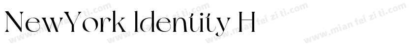 NewYork ldentity H 常规字体转换